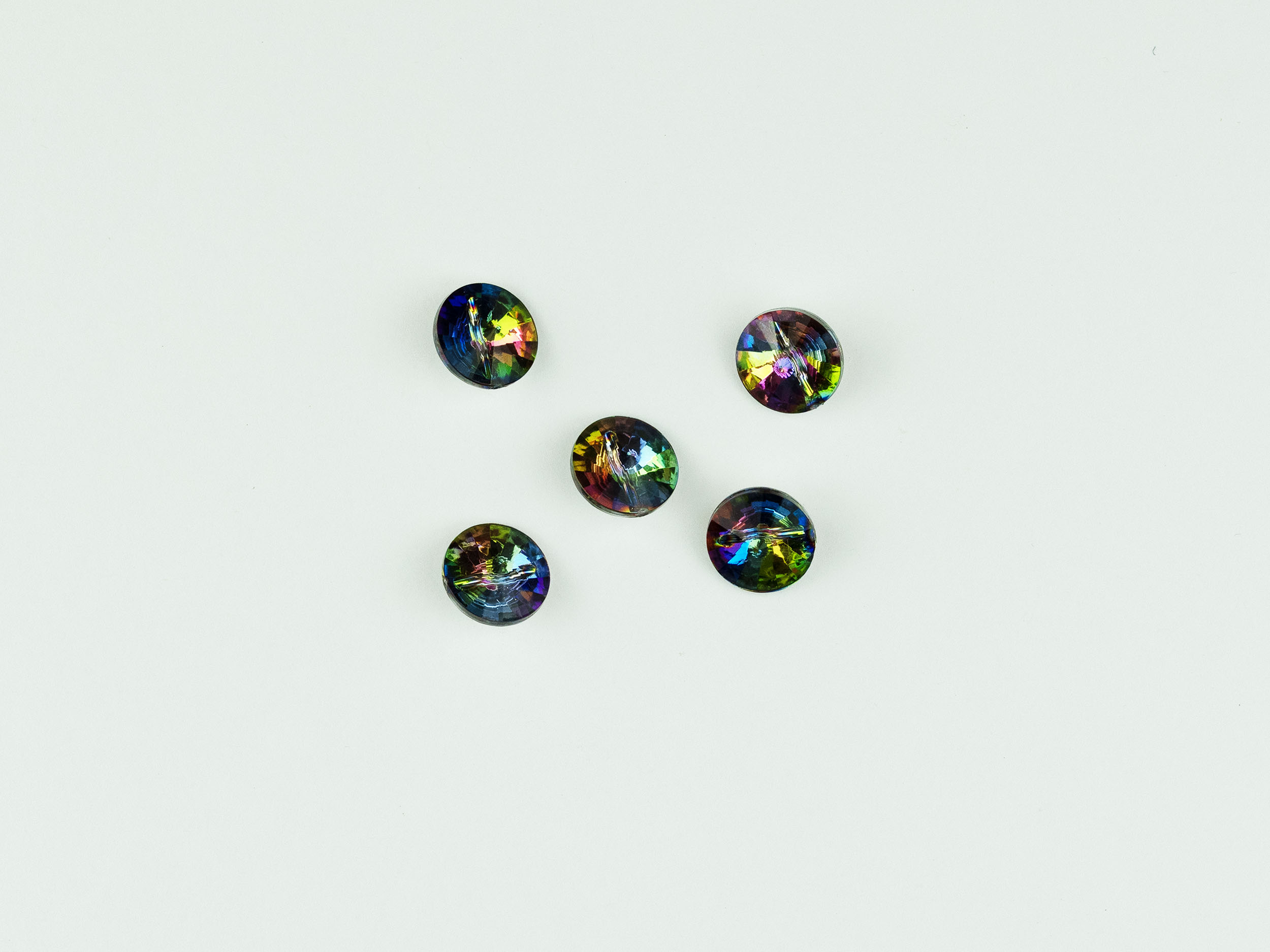 Rainbow Acrylic 13mm Buttons